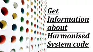 What is the HS Code for Import of Goods?