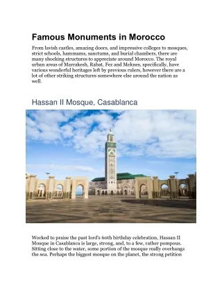 famous monuments in morocco
