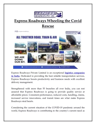express roadways wheeling the covid rescue