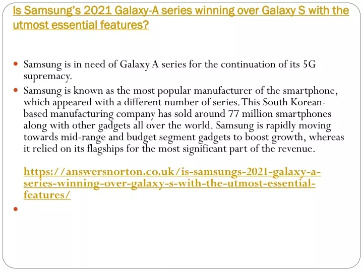 is samsung s 2021 galaxy a series winning over galaxy s with the utmost essential features