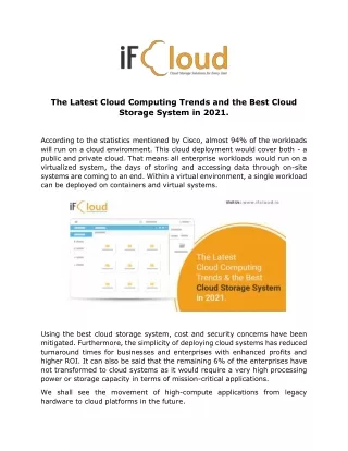 the latest cloud computing trends and the best