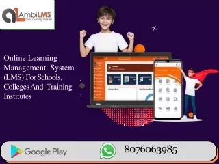 ONLINE LEARNING MANAGEMENT SYSTEM (LMS) FOR SCHOOLS, COLLEGES AND TRAINING INSTITUTES