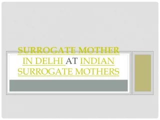 surrogate mother in Delhi Procedures