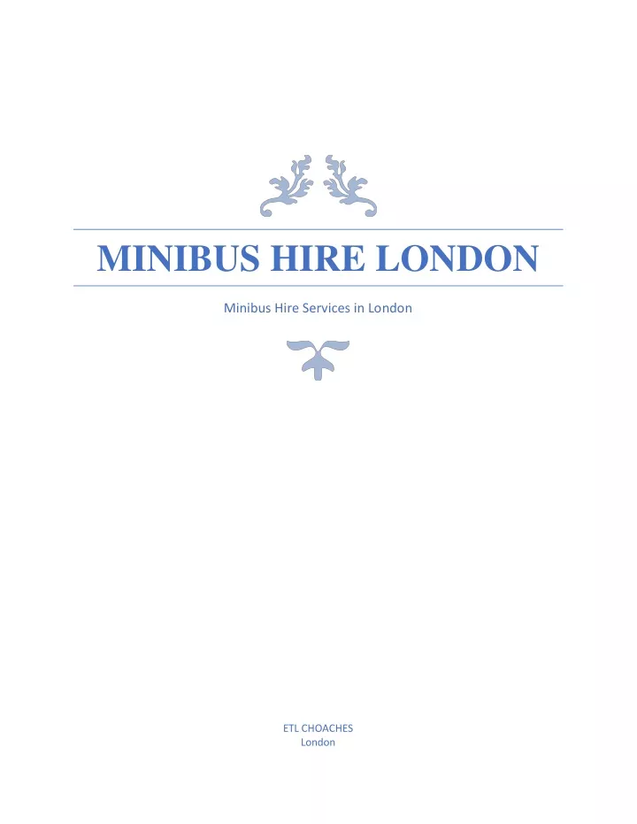 minibus hire london