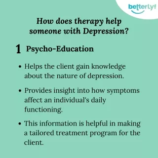 how does therapy help someone with depression