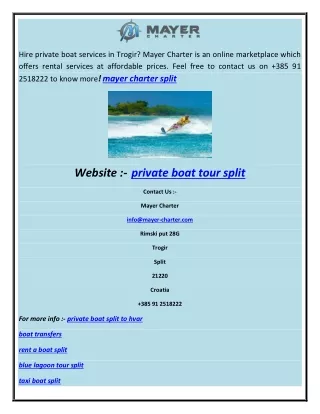 boat rent trogir abhi