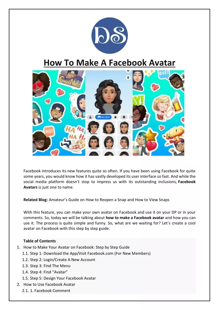 how to make a facebook avatar