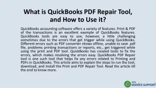 what is quickbooks pdf repair tool and how to use it