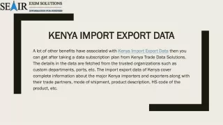 Kenya Import Export Data