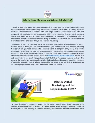 What is Digital Marketing and its Scope in India 2021