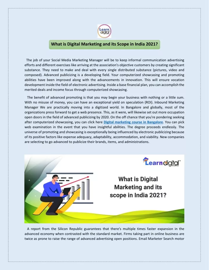 what is digital marketing and its scope in india