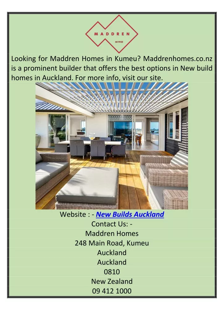 looking for maddren homes in kumeu maddrenhomes
