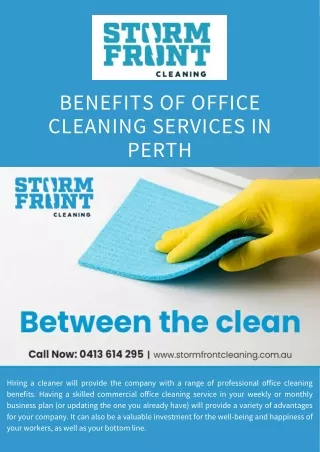 Benefits Of Office Cleaning Services In Perth