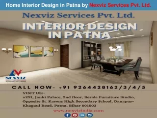 Home Interior Design in Patna by Nexviz Services Pvt. Ltd.