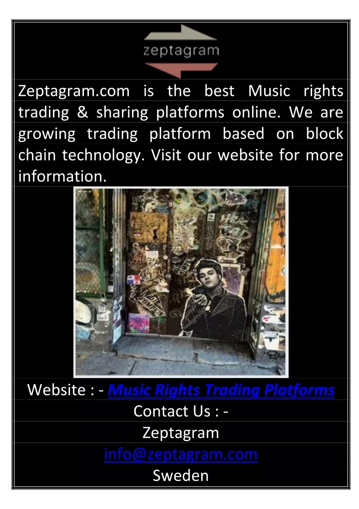 zeptagram com is the best music rights trading