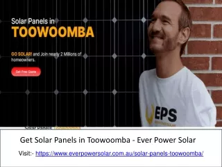 Get Solar Panels in Toowoomba