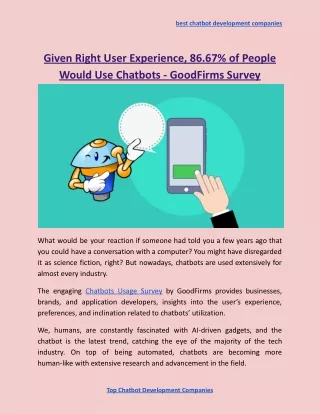 best chatbot development companies