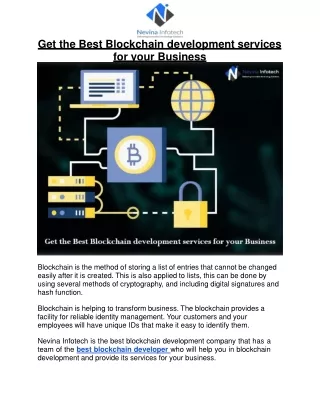 get the best blockchain development services