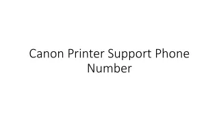 canon printer support phone number