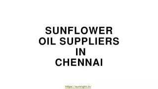 sunflower oil suppliers in chennai