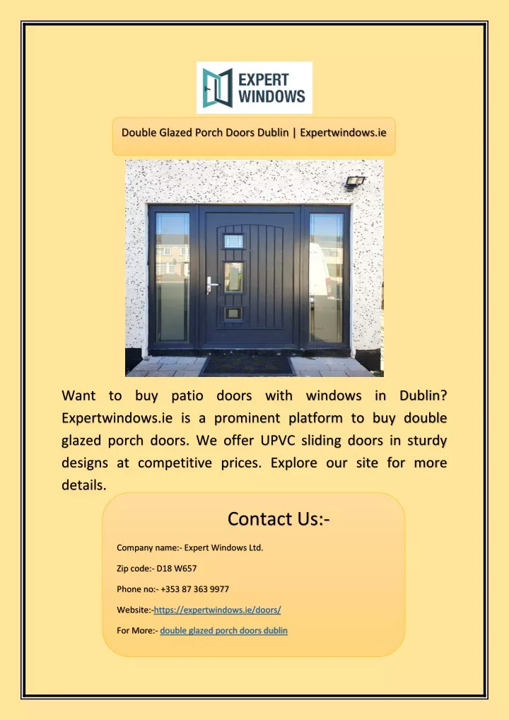 double glazed porch doors dublin expertwindows ie