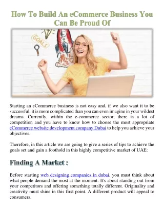starting an ecommerce business is not easy