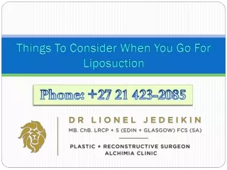 things to consider when you go for liposuction