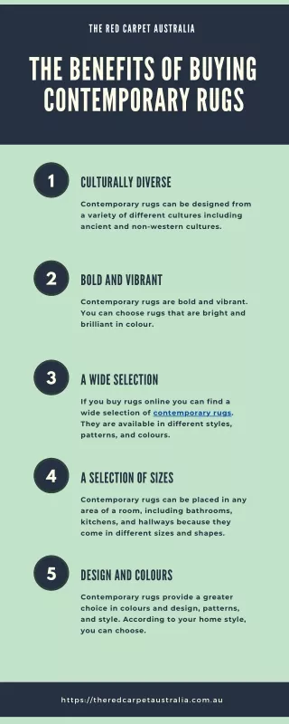 The Benefits of Buying Contemporary Rugs - Infographics