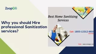 why you should hire a professional sanitization service