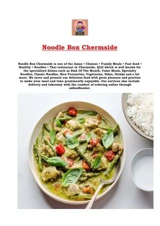 5% Off - Noodle Box Chinese Restaurant in Chermside, QLD