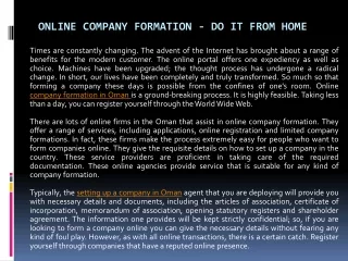 online company formation do it from home