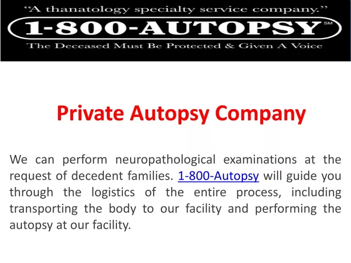private autopsy company