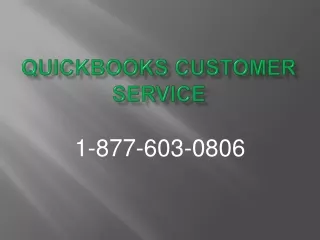 QuickBooks Customer Service 1-877-603-0806
