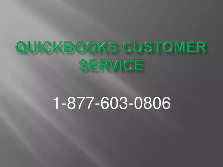 quickbooks customer service