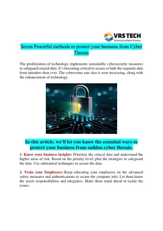 seven powerful methods to protect your business