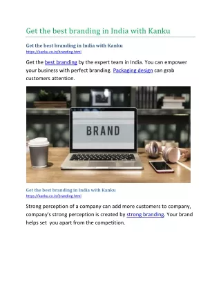 get the best branding in india with kanku