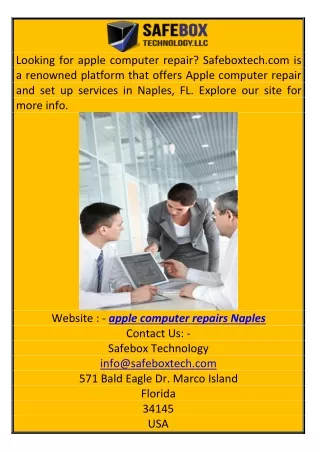 Apple Computer Repairs Naples Safeboxtech.com