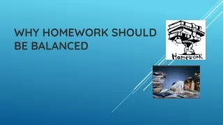 why homework should be balanced