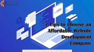 4 Tips to Choose an Affordable Website Development Company