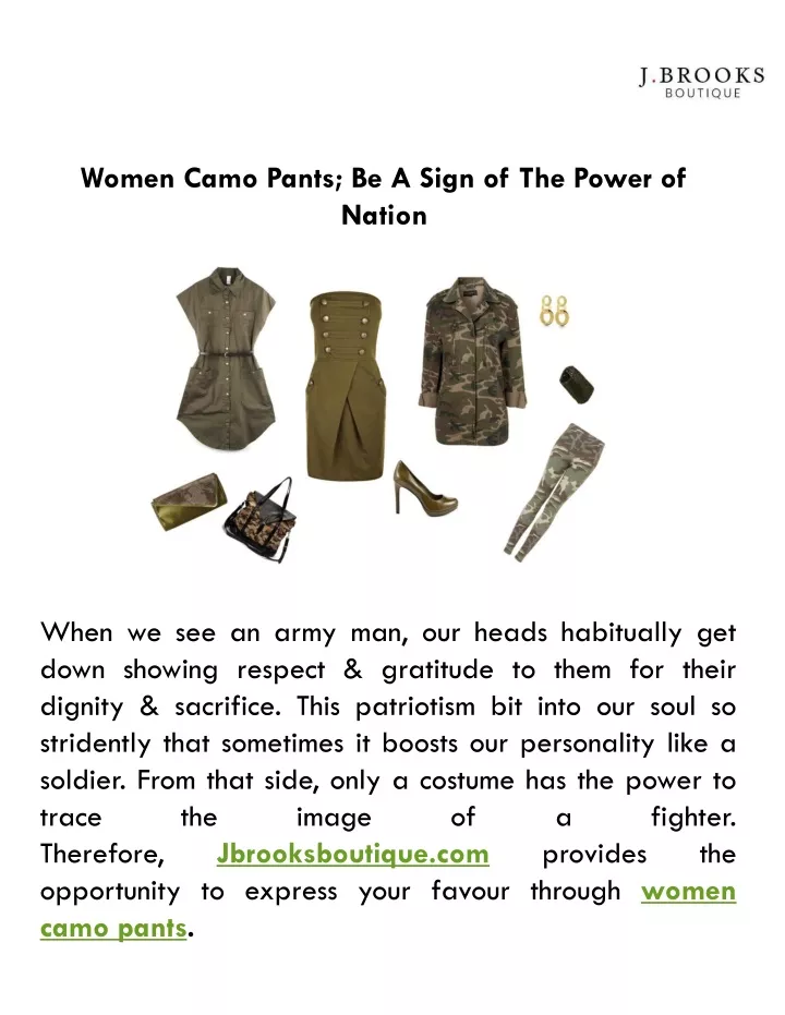 women camo pants be a sign of the power of nation
