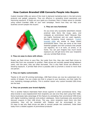 how custom branded usb converts people into buyers