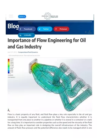 Importance of flow engineering for the oil and gas industry.