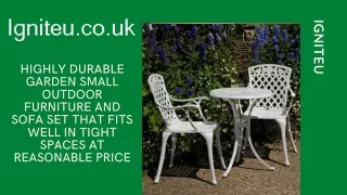 Highly Durable Garden Small Outdoor Furniture and Sofa Set that Fits Well in Tight Spaces at Reasonable Price