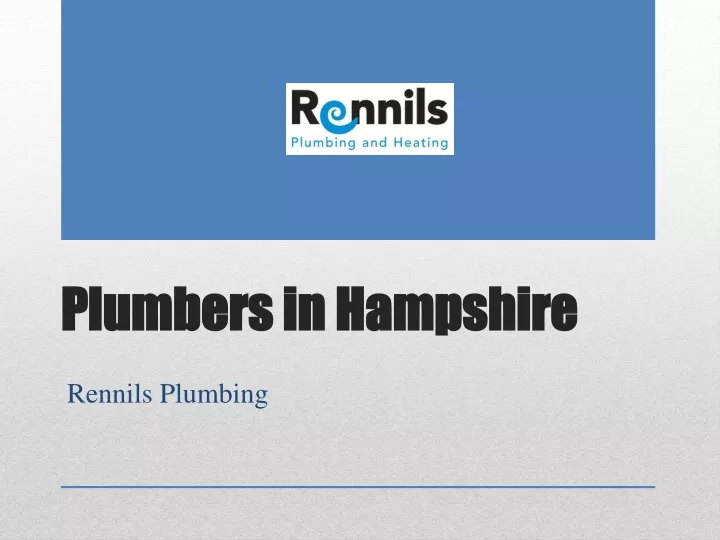 plumbers in hampshire