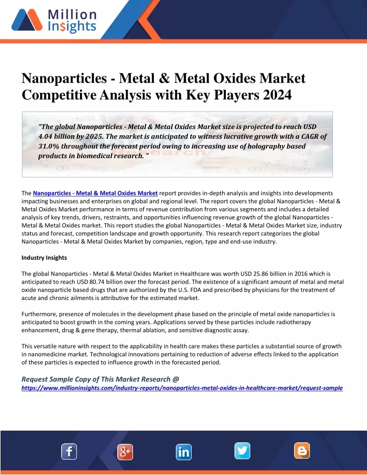 nanoparticles metal metal oxides market