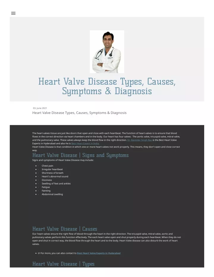 Ppt Drravindersinghrao Jimdofree Com 2021 06 03 Heart Valve Disease