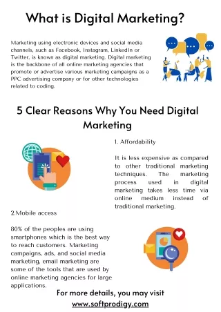 What is Digital Marketing? and 5 Clear Reasons Why You Need Digital Marketing?