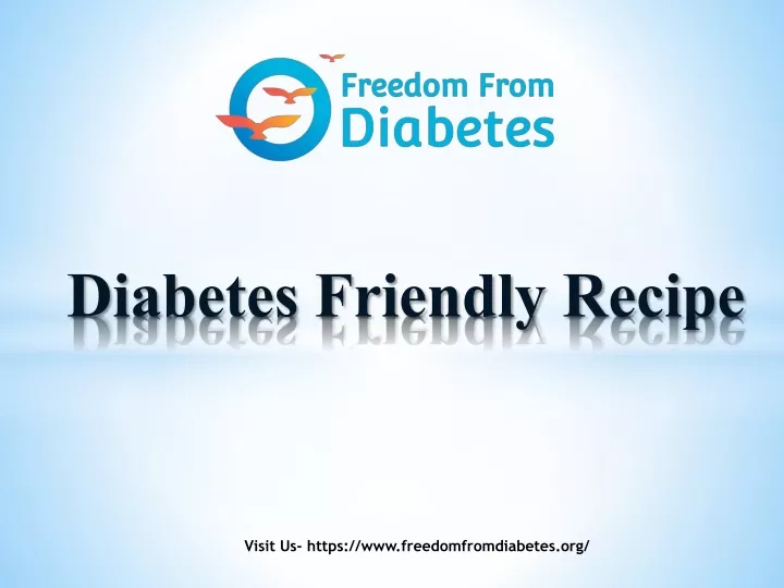 diabetes friendly recipe