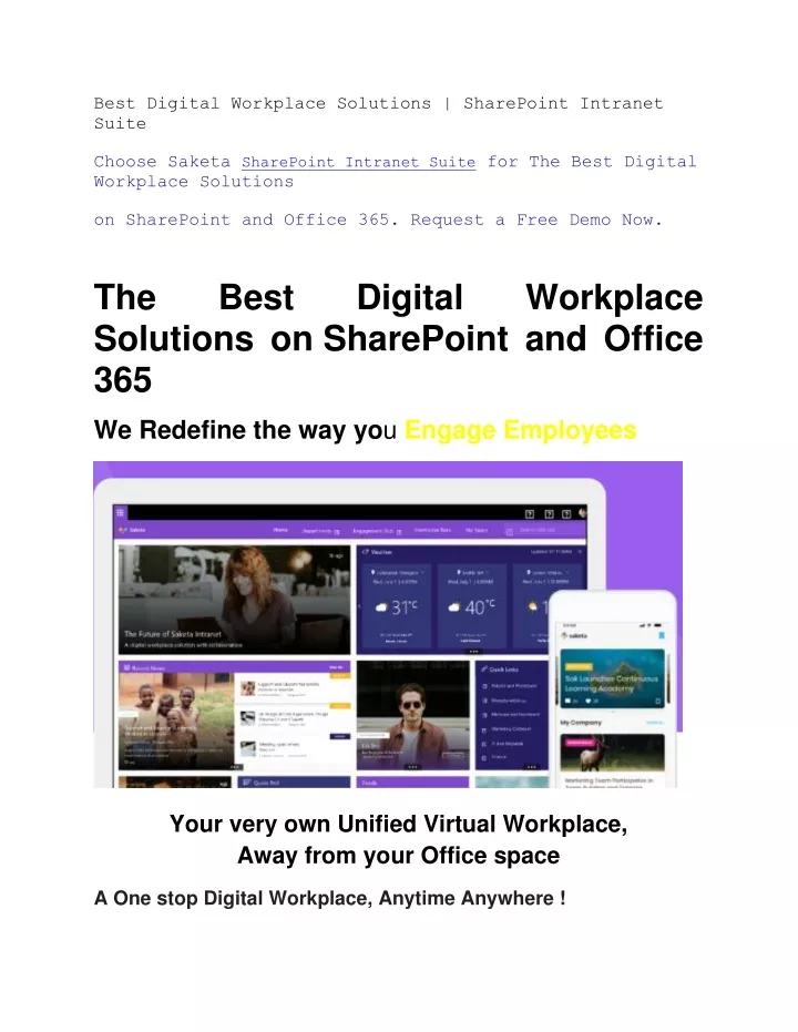 best digital workplace solutions sharepoint