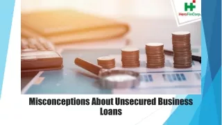 misconceptions about unsecured business loans